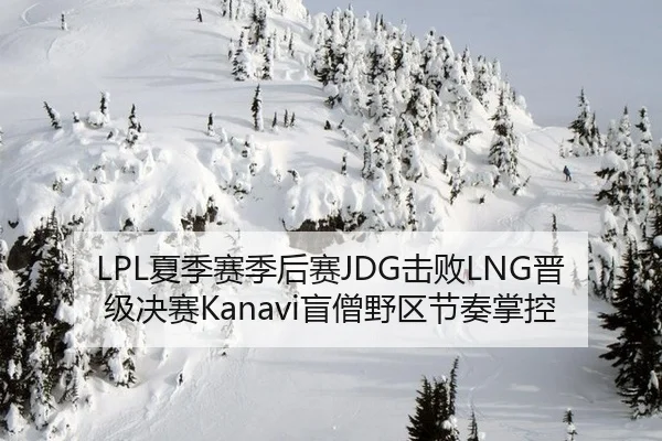 LPL夏季赛季后赛JDG击败LNG晋级决赛Kanavi盲僧野区节奏掌控